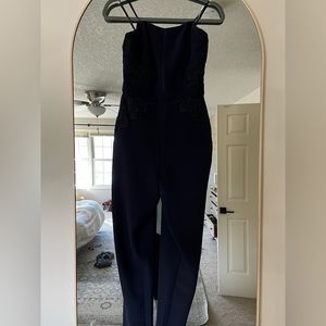 Adelyn Rae strapless jumpsuit in navy size xs